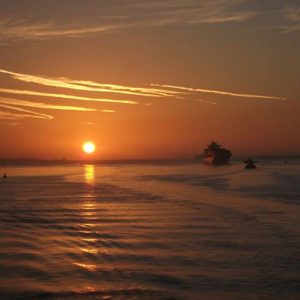 Sunrise over Lymington red sky